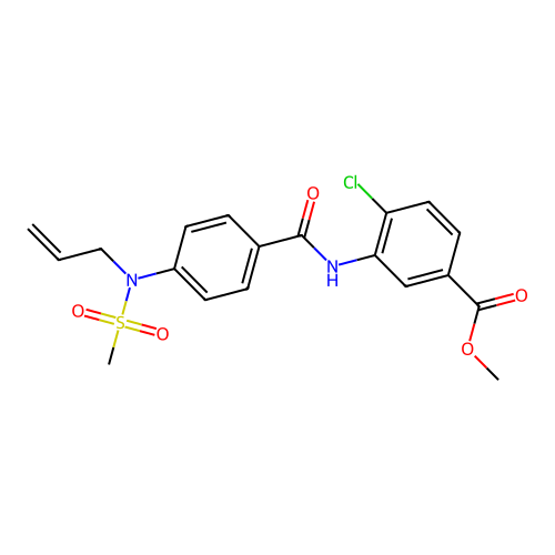 methyl 3-(4-(N-allylmethylsulfonamido)benzamido)-4-chlorobenzoate structure