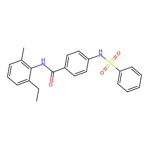 4-(benzenesulfonamido)-N-(2-ethyl-6-methylphenyl)benzamide structure
