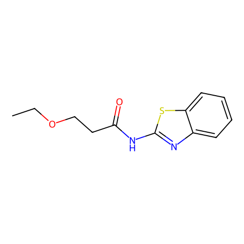 N-(1,3-benzothiazol-2-yl)-3-ethoxypropanamide structure