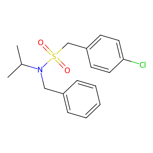 N-benzyl-1-(4-chlorophenyl)-N-propan-2-ylmethanesulfonamide structure