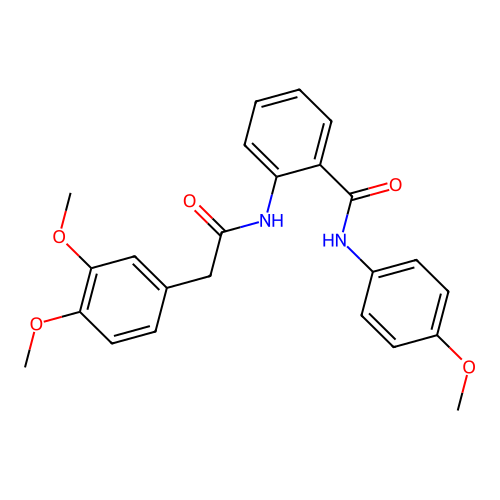 2-[[2-(3,4-dimethoxyphenyl)acetyl]amino]-N-(4-methoxyphenyl)benzamide structure