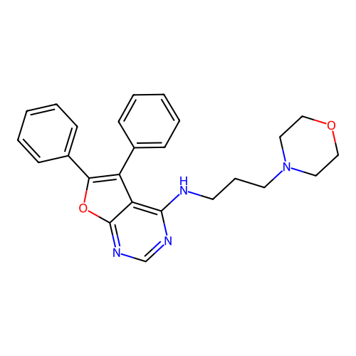 N-(3-morpholin-4-ylpropyl)-5,6-diphenylfuro[2,3-d]pyrimidin-4-amine structure