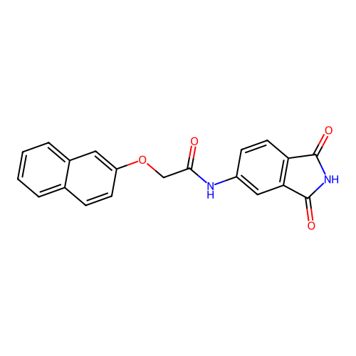 N-(1,3-dioxoisoindol-5-yl)-2-naphthalen-2-yloxyacetamide structure