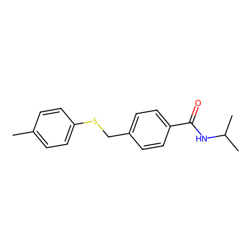 N-(1-Methylethyl)-4-[[(4-methylphenyl)thio]methyl]benzamide structure