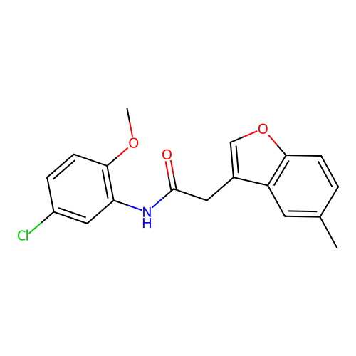 N-(5-chloro-2-methoxyphenyl)-2-(5-methyl-1-benzofuran-3-yl)acetamide structure