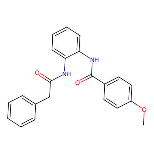 4-methoxy-N-[2-[(2-phenylacetyl)amino]phenyl]benzamide structure