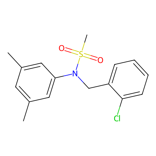N-[(2-chlorophenyl)methyl]-N-(3,5-dimethylphenyl)methanesulfonamide structure