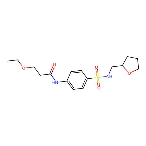 3-ethoxy-N-[4-(oxolan-2-ylmethylsulfamoyl)phenyl]propanamide structure