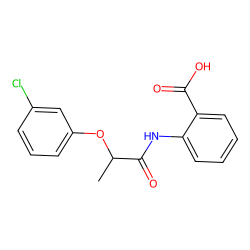 2-{[2-(3-Chlorophenoxy)propanoyl]amino}benzoic acid structure