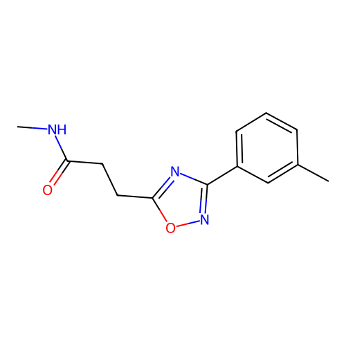 N-methyl-3-[3-(3-methylphenyl)-1,2,4-oxadiazol-5-yl]propanamide structure