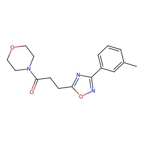 3-[3-(3-Methylphenyl)-1,2,4-oxadiazol-5-yl]-1-morpholin-4-ylpropan-1-one structure
