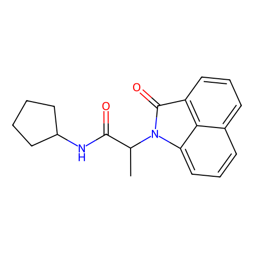 N-cyclopentyl-2-(2-oxobenzo[cd]indol-1(2H)-yl)propanamide structure