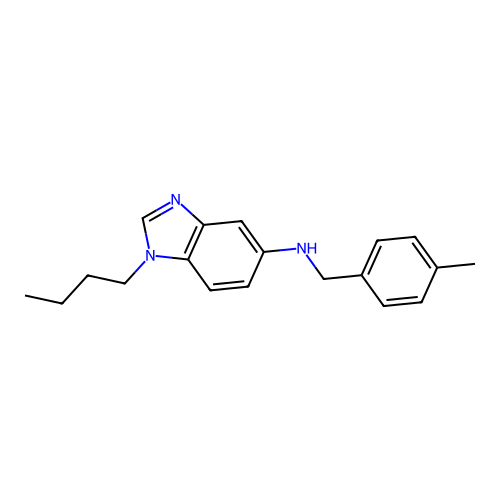 1-butyl-N-[(4-methylphenyl)methyl]benzimidazol-5-amine structure