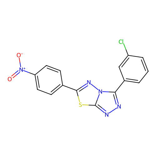 3-(3-Chlorophenyl)-6-(4-nitrophenyl)-[1,2,4]triazolo[3,4-b][1,3,4]thiadiazole structure