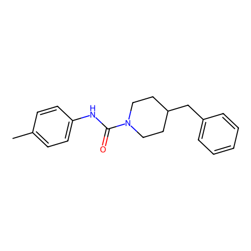 4-benzyl-N-(4-methylphenyl)piperidine-1-carboxamide structure