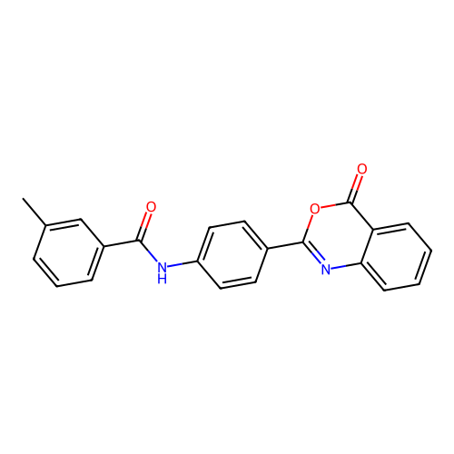3-methyl-N-[4-(4-oxo-3,1-benzoxazin-2-yl)phenyl]benzamide structure