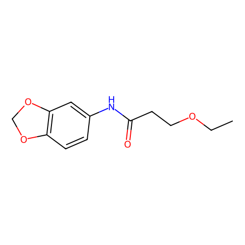 N-(1,3-benzodioxol-5-yl)-3-ethoxypropanamide structure
