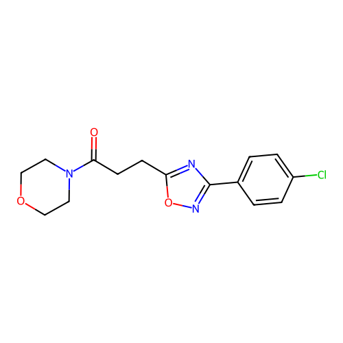 3-[3-(4-Chlorophenyl)-1,2,4-oxadiazol-5-yl]-1-morpholin-4-ylpropan-1-one structure