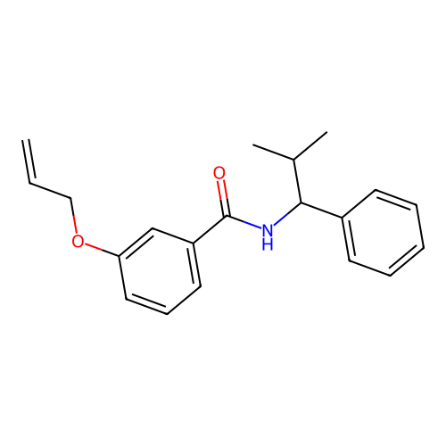 N-(2-methyl-1-phenylpropyl)-3-prop-2-enoxybenzamide structure