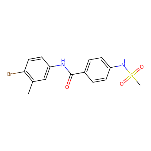 N-(4-bromo-3-methylphenyl)-4-(methanesulfonamido)benzamide structure