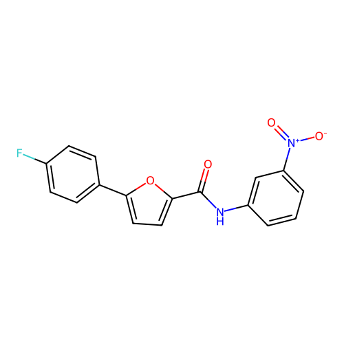 5-(4-fluorophenyl)-N-(3-nitrophenyl)furan-2-carboxamide structure
