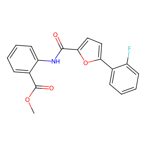 Methyl 2-{[5-(2-fluorophenyl)-2-furoyl]amino}benzoate structure