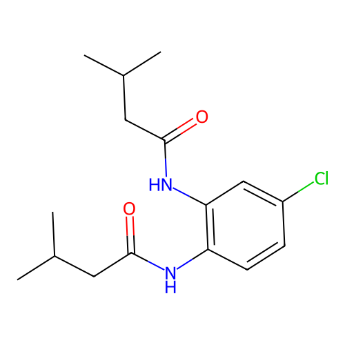 N-[4-chloro-2-(3-methylbutanoylamino)phenyl]-3-methylbutanamide structure