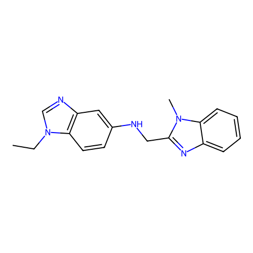 1-ethyl-N-[(1-methylbenzimidazol-2-yl)methyl]benzimidazol-5-amine structure