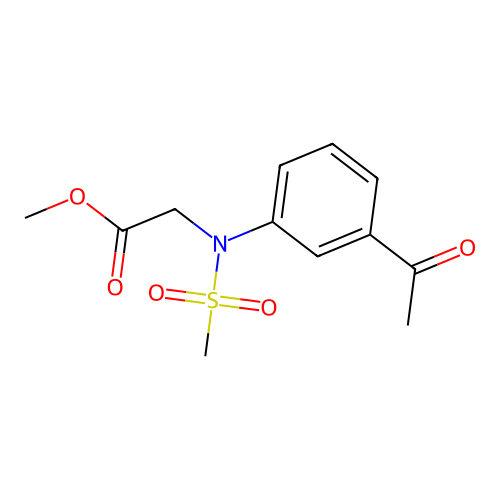 methyl N-(3-acetylphenyl)-N-(methylsulfonyl)glycinate structure