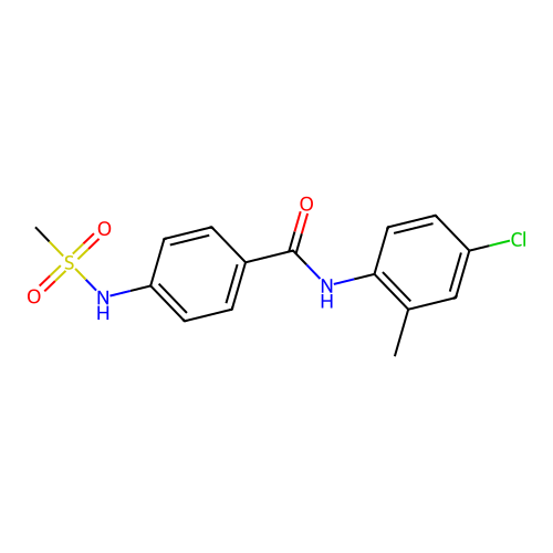 N-(4-chloro-2-methylphenyl)-4-(methanesulfonamido)benzamide structure