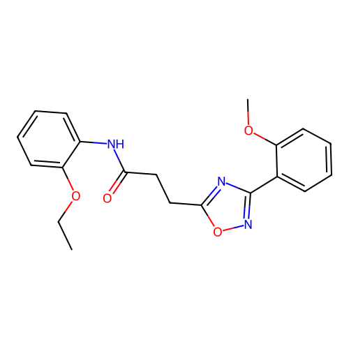 N-(2-ethoxyphenyl)-3-[3-(2-methoxyphenyl)-1,2,4-oxadiazol-5-yl]propanamide structure