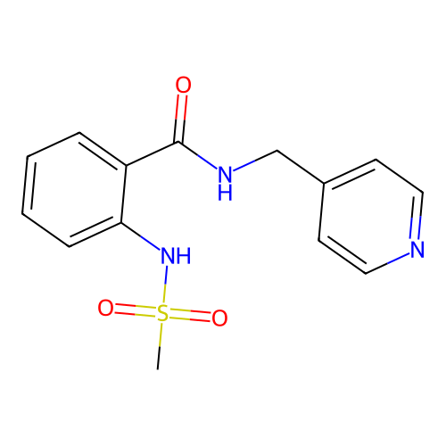 2-(methanesulfonamido)-N-(pyridin-4-ylmethyl)benzamide structure