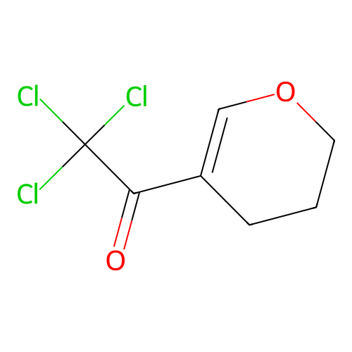 2,2,2-trichloro-1-(3,4-dihydro-2H-pyran-5-yl)ethanone structure