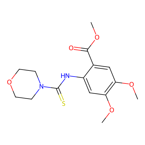 Methyl 4,5-dimethoxy-2-[(morpholin-4-ylcarbonothioyl)amino]benzoate structure