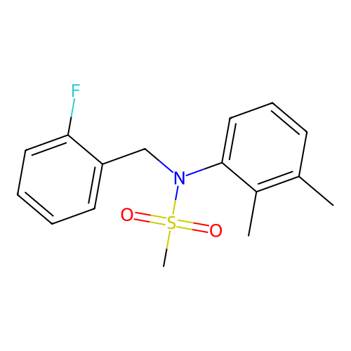N-(2,3-dimethylphenyl)-N-(2-fluorobenzyl)methanesulfonamide structure