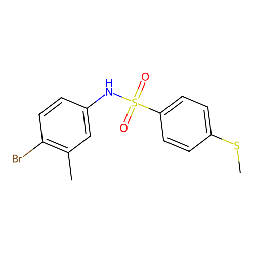 N-(4-bromo-3-methylphenyl)-4-methylsulfanylbenzenesulfonamide structure