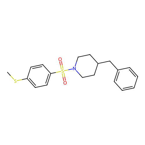 4-Benzyl-1-(4-methylsulfanylphenyl)sulfonylpiperidine structure