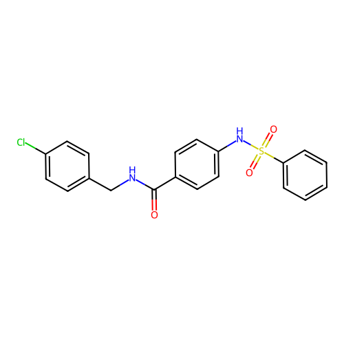 4-(benzenesulfonamido)-N-[(4-chlorophenyl)methyl]benzamide structure