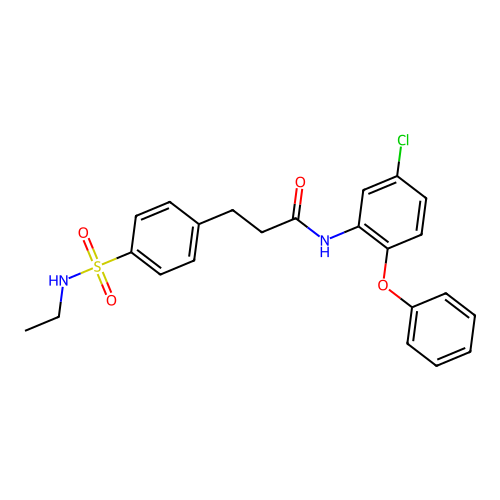 N-(5-chloro-2-phenoxyphenyl)-3-[4-(ethylsulfamoyl)phenyl]propanamide structure
