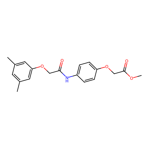 Methyl (4-{[(3,5-dimethylphenoxy)acetyl]amino}phenoxy)acetate structure
