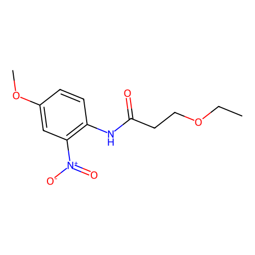 3-ethoxy-N-(4-methoxy-2-nitrophenyl)propanamide structure