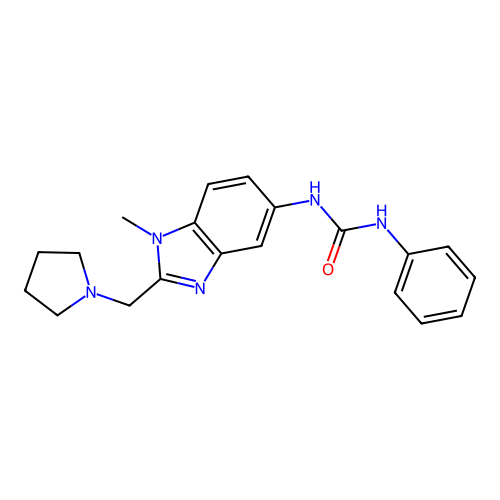 1-[1-Methyl-2-(1-pyrrolidinylmethyl)-5-benzimidazolyl]-3-phenylurea structure