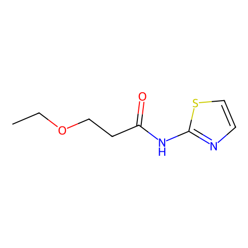 3-ethoxy-N-(1,3-thiazol-2-yl)propanamide structure
