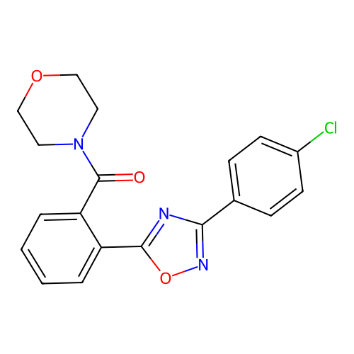 [2-[3-(4-Chlorophenyl)-1,2,4-oxadiazol-5-yl]phenyl]-morpholin-4-ylmethanone structure