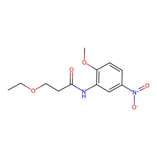 3-ethoxy-N-(2-methoxy-5-nitrophenyl)propanamide structure