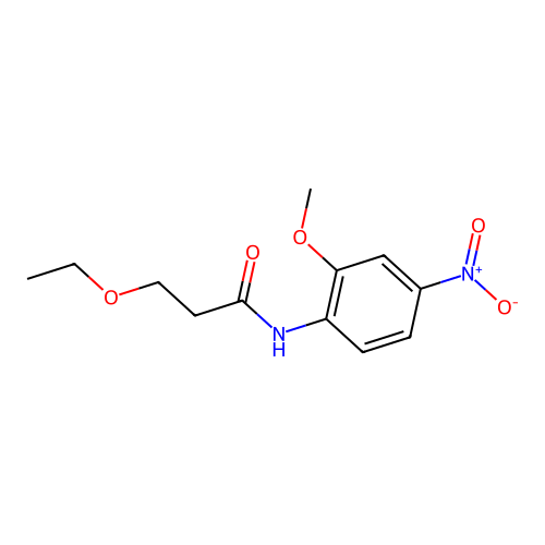 3-ethoxy-N-(2-methoxy-4-nitrophenyl)propanamide structure