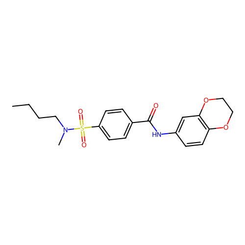 4-[butyl(methyl)sulfamoyl]-N-(2,3-dihydro-1,4-benzodioxin-6-yl)benzamide structure