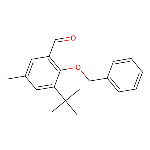 3-(1,1-Dimethylethyl)-5-methyl-2-(phenylmethoxy)benzaldehyde structure