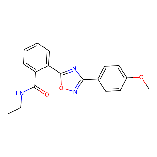 N-ethyl-2-[3-(4-methoxyphenyl)-1,2,4-oxadiazol-5-yl]benzamide structure