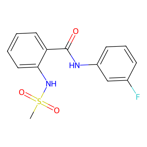 N-(3-fluorophenyl)-2-(methanesulfonamido)benzamide structure